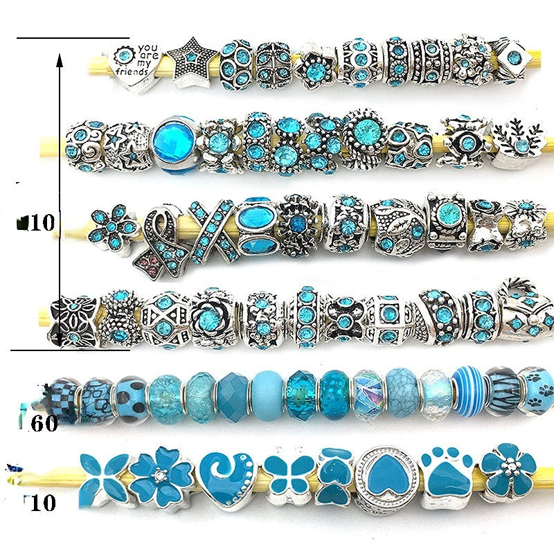 Wholesale 80PCS/Pack Alloy Point Drill Beads 10mm Bracelet Accessories